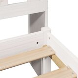 vidaXL Knjižna postelja brez ležišča bela 90x200 cm trdna borovina | Shoptok.si