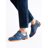 SHELOVET Blue slip-on oxfords with elastic band | shoptok.hr