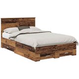  Krevetna konstrukcija Staro drvo 120 x 190 cm Konstruirano drvo Smeđa 200 x 123 x 90 cm | Shoptok.si
