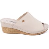 GOODIN Beige women's wedge flip-flops Cijene