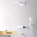 ELITE EDITION Luksuzni podometni tuš sistem BCS1050 z inteligentnim LED zaslonom — Bela — Tri izliva | Shoptok.si