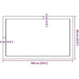  Kupaonska radna ploča tamnosmeđa 100x60x(2-6) cm tretirano drvo | shoptok.hr