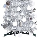  Prigodno umjetno božićno drvce srebrno 120 cm PET | shoptok.hr