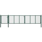 vidaXL Vrtna vrata jeklena 500x75 cm zelena, (20772259) Cene