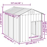  za pse s krovom antracit 117x153x123 cm pocinčani čelik | Eponuda.ba