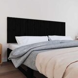  Zidno uzglavlje crni 185x3x60 cm od masivne borovine | shoptok.hr