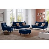 XORA 3-SED, temno modra tekstil | Shoptok.si