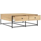  Stolić za kavu boja hrasta 100x99x40 cm konstruirano drvo | Shoptok.si