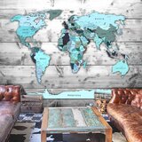  Samoljepljiva foto tapeta - World Map: Blue Continents 147x105 Cijene