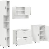  Set namještaja za kupaonicu 4 kom. Visoki sjaj bijela | shoptok.hr