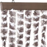  Zastor protiv muha Smeđesiva i bijeli 90 x 200 cm od šenila | shoptok.hr