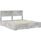  Konstrukcija postelje z vzglavjem Betonsko siva 180 x 200 cm, (5000103696) | Shoptok.si