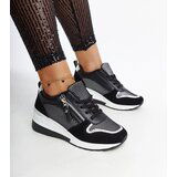 Gemre Black wedge sneakers Fastello | Shoptok.si