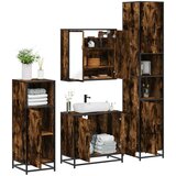 Maison Chic Kopalniška garnitura - Kopalniški sestavi 4-delna dimljeni hrast inženirski les, (21787071) | Shoptok.si