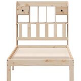 vidaXL Krevet s regalom za knjige bez madraca 100x200 cm borovina | shoptok.hr