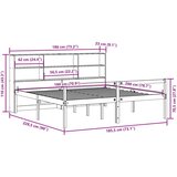 vidaXL Knjižna postelja brez vzmetnice bela 180x200 cm trdna borovina | Shoptok.si