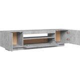 TV ormarić s LED svjetlima siva boja betona 160 x 35 x 40 cm | shoptok.hr