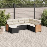 vidaXL 7-dijelni set vrtnih sofa od poliratana s jastucima crni | shoptok.hr