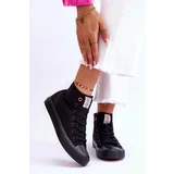 Kesi Women's Classic High Sneakers Cross Jeans LL2R4088C black