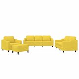  4-dijelni set sofa s jastucima svjetložuti od tkanine | shoptok.hr