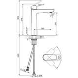Rosan Stolz White baterija za lavabo visoka 130109W