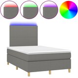  box spring s madracem LED tamnosivi 120 x 190 cm tkanina | shoptok.hr