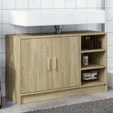 vidaXL Omarica za umivalnik sonoma hrast 90x29x55 cm inženirski les | Shoptok.si