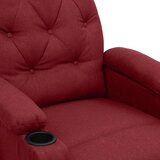  Masažna fotelja na podizanje od tkanine crvena boja vina | shoptok.hr