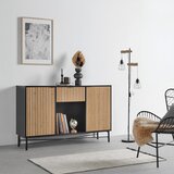 Mömax komoda madrid, barva hrasta, črna | Shoptok.si