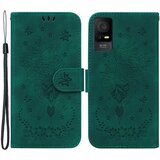 INORCO Za TCL 408 usnjena torbica za telefon stojalo denarnica ovitek za mobilni telefon z vtisnjenim metuljem v obliki vrtnic, (22032984) Cene