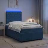  LED okvir za krevet s madracem Plava 120 x 200 cm Baršun | shoptok.hr