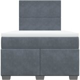  box spring s madracem tamnosivi 120 x 190 cm baršun | shoptok.hr