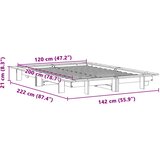  Okvir kreveta bez madraca voštano smeđi 120x200 cm od borovine | shoptok.hr