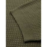 Ombre Structured knitted shirt for men - olive | shoptok.hr