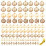 vidaXL set božićnih kuglica 100 komada 3/4/6 cm ružičasti/zlatni | shoptok.hr
