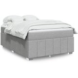 vidaXL Box spring postelja z vzmetnico svetlo siva 140x200 cm blago | Shoptok.si
