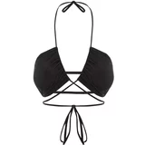 Trendyol Black Tie Detailed Bikini Top