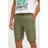 Medicine Lanene kratke hlače moški, zelena barva