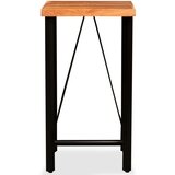 In 3-dijelni barski set od masivnog bagremovog drva, prave kože i platna | shoptok.hr