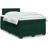vidaXL Krevet s oprugama i madracem tamnozeleni 140x190 cm baršunasti | shoptok.hr