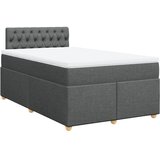  Krevet box spring s madracem tamnosivi 120 x 190 cm tkanina | shoptok.hr