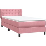 Box Spring krevet s madracem ružičasti 90x210 cm samt | Eponuda.ba