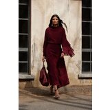 Trendyol X Artificial Intelligence Burgundy Ruffle Detailed Woven Skirt | Shoptok.si
