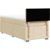  Krevet s oprugama i madracem krem 90 x 200 cm od tkanine | shoptok.hr