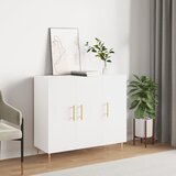 vidaXL Komoda bela 90x34x80 cm konstruiran les Cene