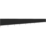  The Living Store 9-panelni vetrobran tkanina 1200x160 cm črn - Vetrobran, (21444610) | Shoptok.si