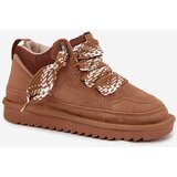 VINCEZA Suede Women's Snow Boots With Fur and Thick Lacing | shoptok.hr