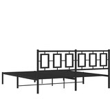  Metalni okvir za krevet s uzglavljem crni 183x213 cm | shoptok.hr