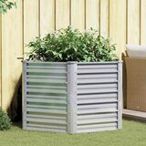  Povišena vrtna gredica 129 x 77 cm od pocinčanog čelika srebrna | shoptok.hr