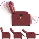  Električni masažni naslonjač na podizanje crvena boja vina | shoptok.hr